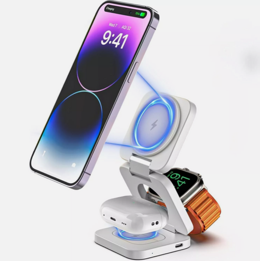 3-in-1 Foldable Magnetic Wireless Charger & Stand