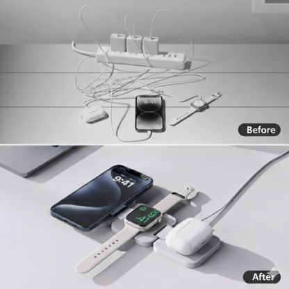 3-in-1 Foldable Magnetic Wireless Charger & Stand