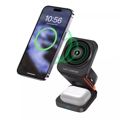 3-in-1 Foldable Magnetic Wireless Charger & Stand